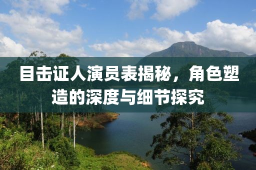 目击证人演员表揭秘，角色塑造的深度与细节探究