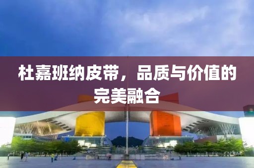 杜嘉班纳皮带，品质与价值的完美融合