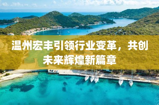 温州宏丰引领行业变革，共创未来辉煌新篇章