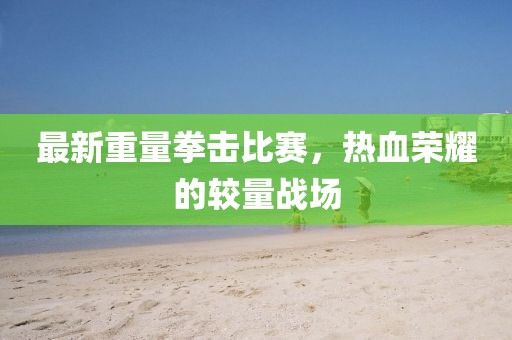 最新重量拳击比赛，热血荣耀的较量战场