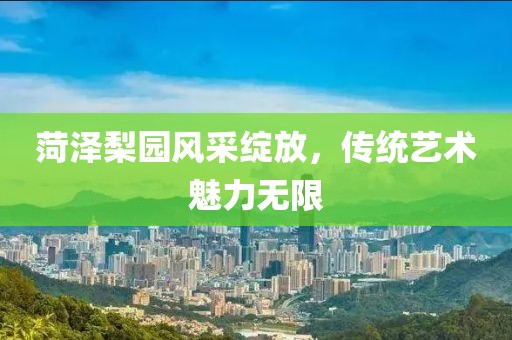 菏泽梨园风采绽放，传统艺术魅力无限