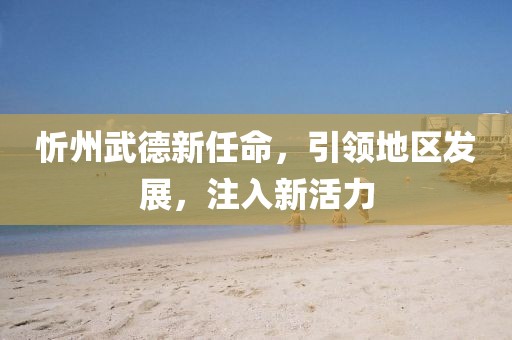 忻州武德新任命，引领地区发展，注入新活力