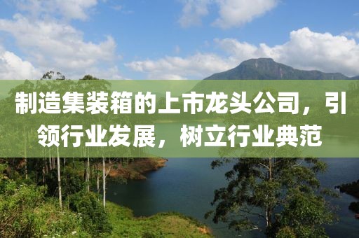制造集装箱的上市龙头公司，引领行业发展，树立行业典范