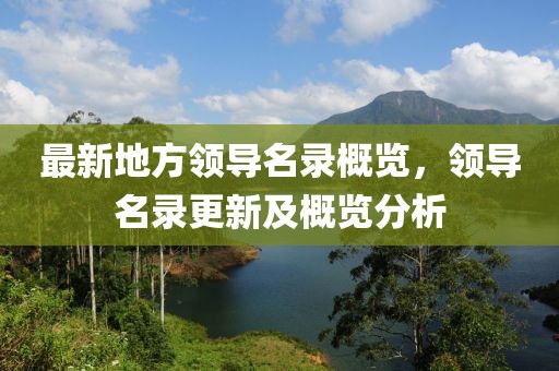 最新地方领导名录概览，领导名录更新及概览分析