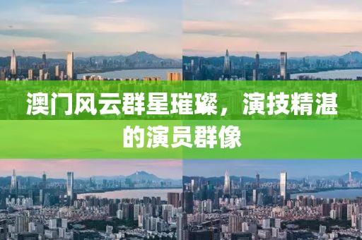 澳门风云群星璀璨，演技精湛的演员群像