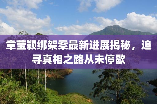 章莹颖绑架案最新进展揭秘，追寻真相之路从未停歇