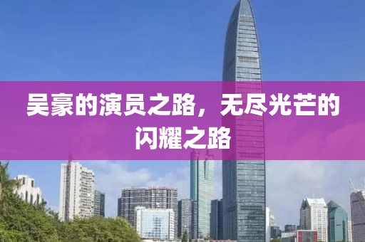 吴豪的演员之路，无尽光芒的闪耀之路