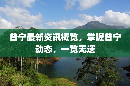 普宁最新资讯概览，掌握普宁动态，一览无遗