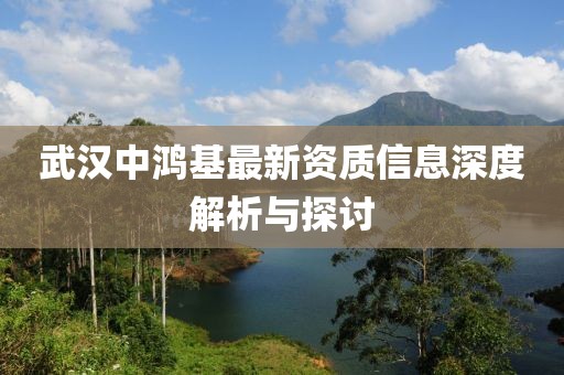 武汉中鸿基最新资质信息深度解析与探讨