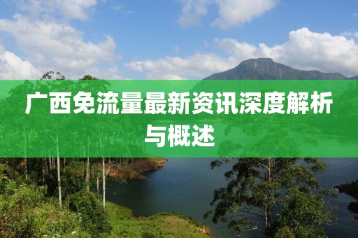 广西免流量最新资讯深度解析与概述