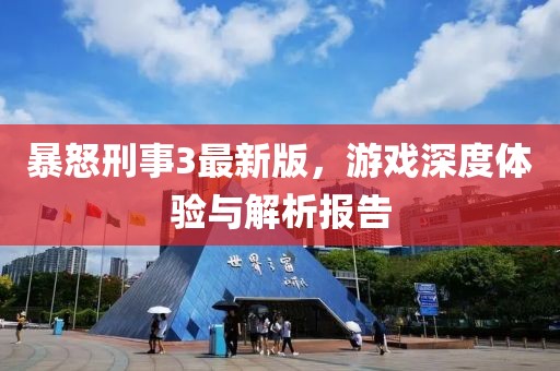 暴怒刑事3最新版，游戏深度体验与解析报告