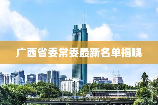 广西省委常委最新名单揭晓