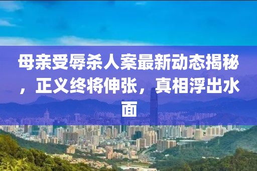 母亲受辱杀人案最新动态揭秘，正义终将伸张，真相浮出水面
