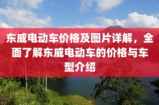 东威电动车价格及图片详解，全面了解东威电动车的价格与车型介绍