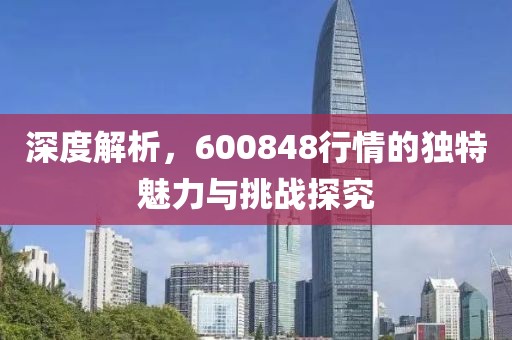 深度解析，600848行情的独特魅力与挑战探究