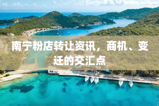 南宁粉店转让资讯，商机、变迁的交汇点