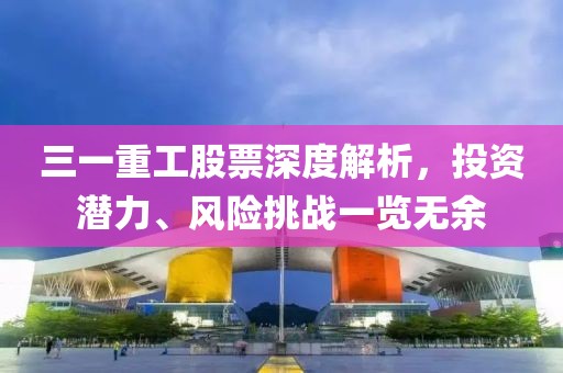 三一重工股票深度解析，投资潜力、风险挑战一览无余
