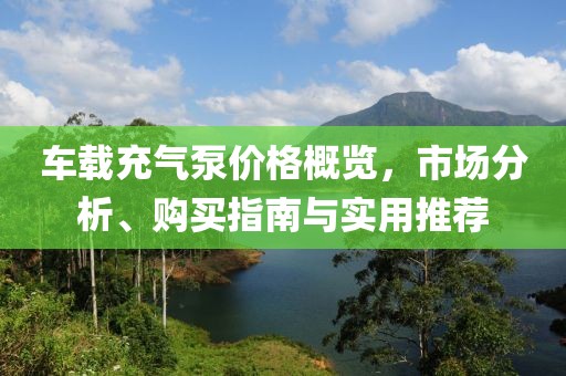 车载充气泵价格概览，市场分析、购买指南与实用推荐