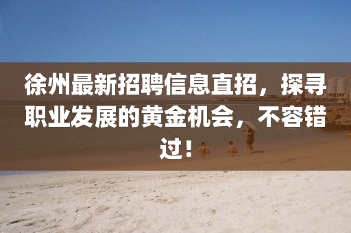 徐州最新招聘信息直招，探寻职业发展的黄金机会，不容错过！