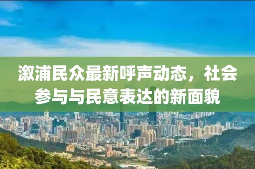 溆浦民众最新呼声动态，社会参与与民意表达的新面貌