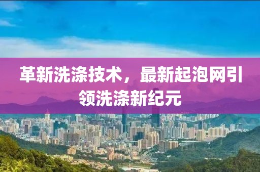 革新洗涤技术，最新起泡网引领洗涤新纪元