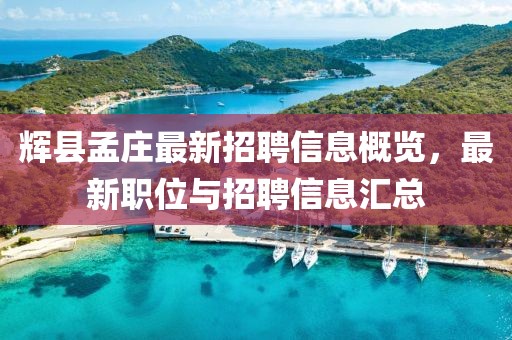辉县孟庄最新招聘信息概览，最新职位与招聘信息汇总