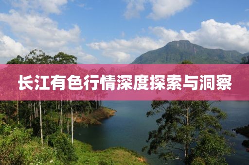 长江有色行情深度探索与洞察