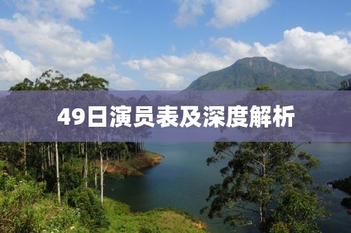 49日演员表及深度解析