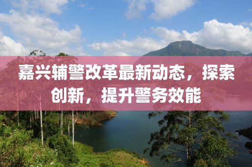 嘉兴辅警改革最新动态，探索创新，提升警务效能