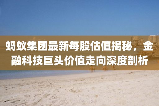 蚂蚁集团最新每股估值揭秘，金融科技巨头价值走向深度剖析