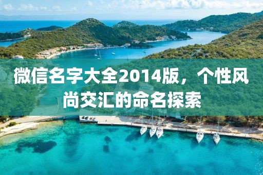 微信名字大全2014版，个性风尚交汇的命名探索
