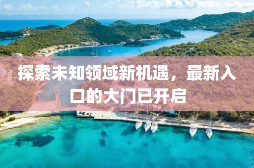 探索未知领域新机遇，最新入口的大门已开启