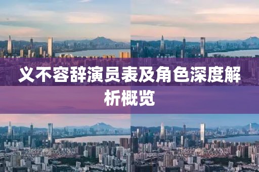 义不容辞演员表及角色深度解析概览