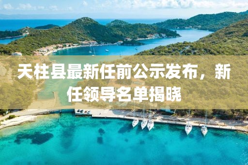 天柱县最新任前公示发布，新任领导名单揭晓