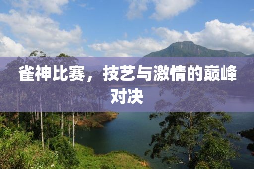 雀神比赛，技艺与激情的巅峰对决