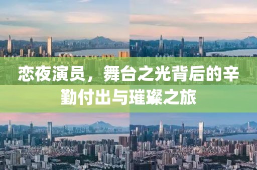 恋夜演员，舞台之光背后的辛勤付出与璀璨之旅