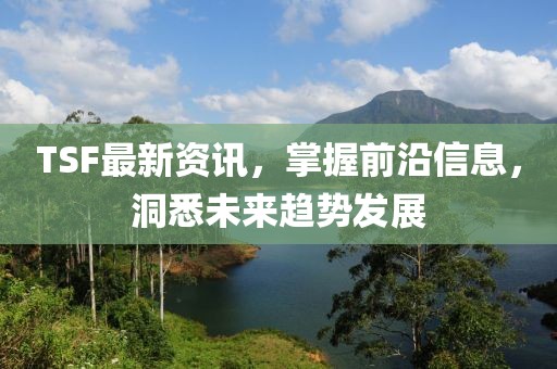 TSF最新资讯，掌握前沿信息，洞悉未来趋势发展