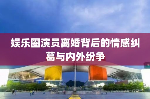 娱乐圈演员离婚背后的情感纠葛与内外纷争