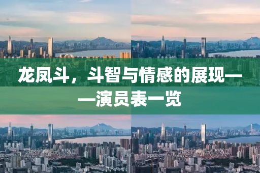 龙凤斗，斗智与情感的展现——演员表一览