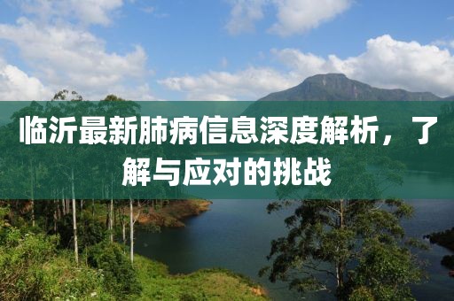 临沂最新肺病信息深度解析，了解与应对的挑战