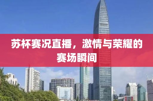 苏杯赛况直播，激情与荣耀的赛场瞬间