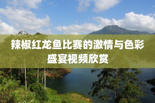 辣椒红龙鱼比赛的激情与色彩盛宴视频欣赏