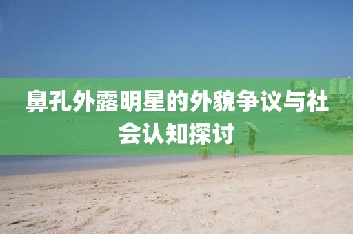 鼻孔外露明星的外貌争议与社会认知探讨
