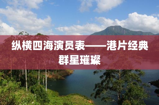 纵横四海演员表——港片经典群星璀璨