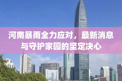 河南暴雨全力应对，最新消息与守护家园的坚定决心