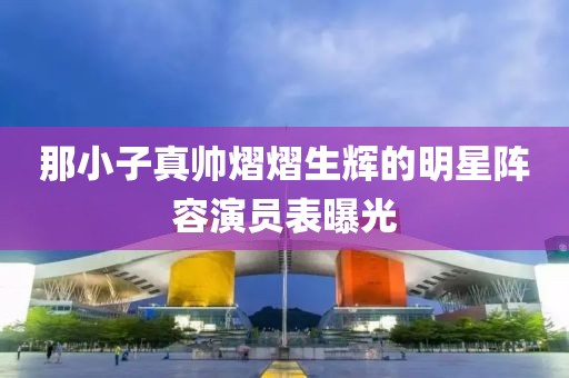 那小子真帅熠熠生辉的明星阵容演员表曝光