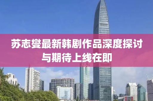 苏志燮最新韩剧作品深度探讨与期待上线在即