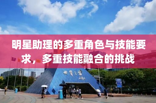 明星助理的多重角色与技能要求，多重技能融合的挑战