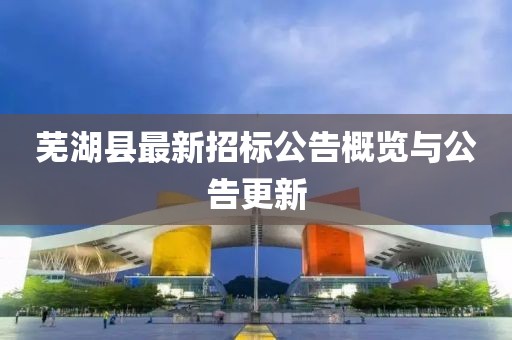 芜湖县最新招标公告概览与公告更新