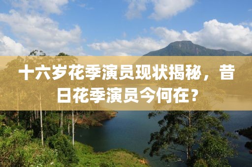 十六岁花季演员现状揭秘，昔日花季演员今何在？